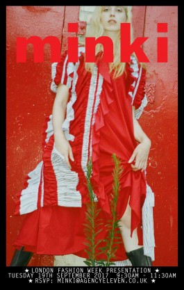 Minki SS18 Collection, Londong Fashion Week Invite, Save The Date 